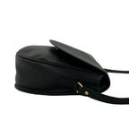 Saint Laurent Vintage YSL Logo Stitch Leather Shoulder Bag Black — view 6