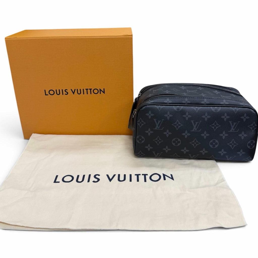 Louis Vuitton Dopp Kit Monogram Eclipse Travel Pouch Second Black — view 2