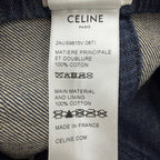 Celine Cotton 100% Logo Embroidery Hat Denim Cap Indigo — view 8