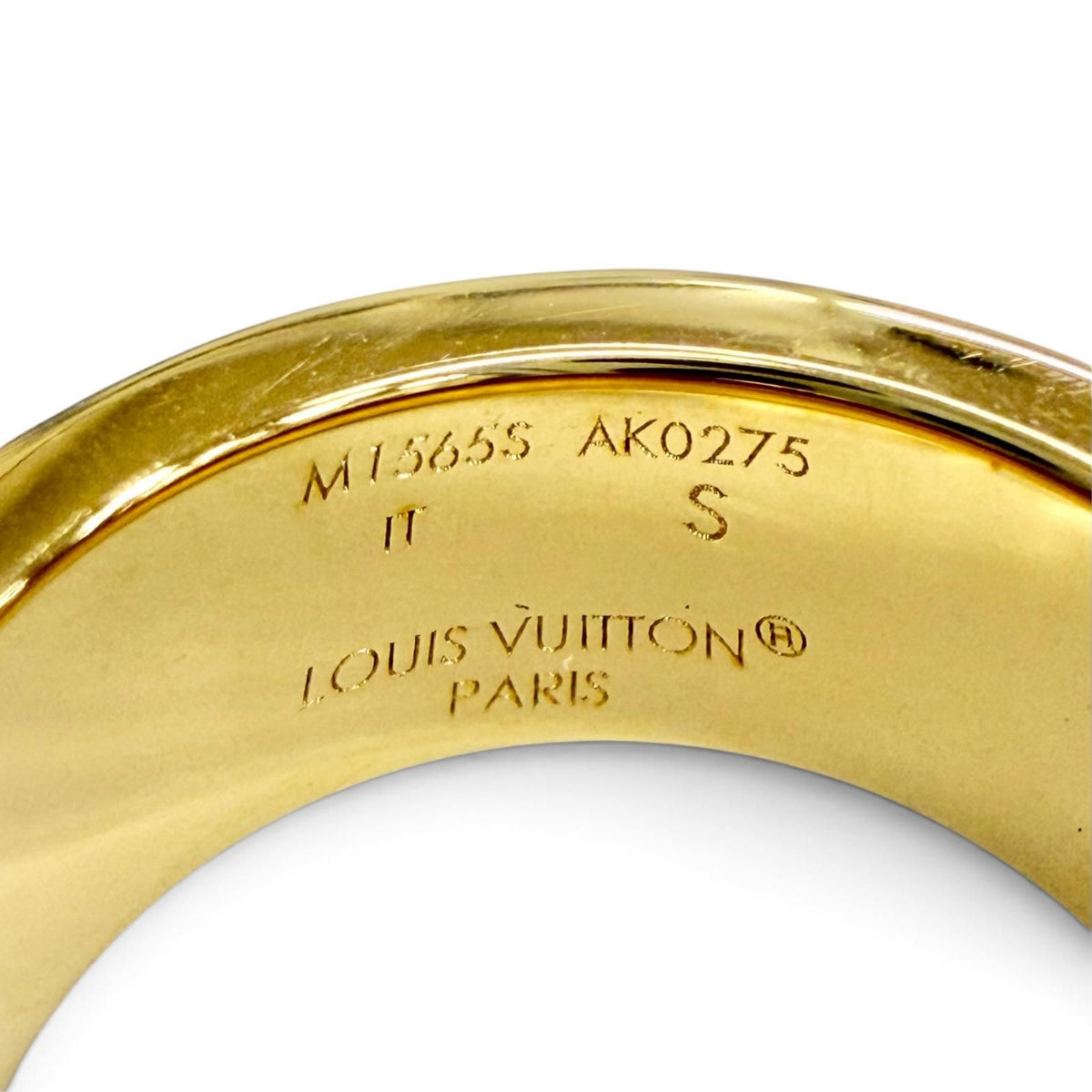 Louis Vuitton Flight Mode Ring Nano Glam Enamel Blanc Monogram Flower — view 5