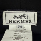 Hermes Bob Debbie Charm's Cashmere 100% Bucket Hat Black 58 — view 8