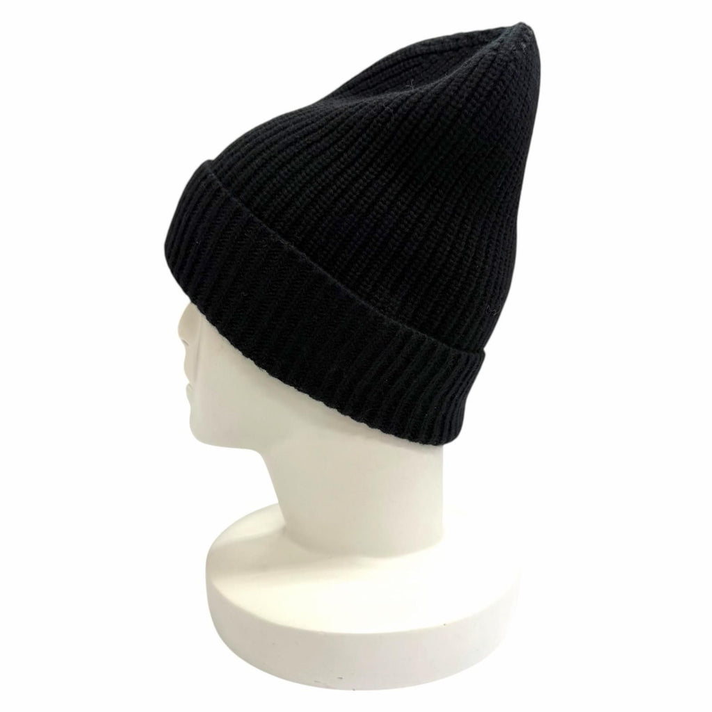 Celine Wool 100% C Logo Knit Cap Beanie Black White Hat — view 2