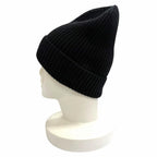 Celine Wool 100% C Logo Knit Cap Beanie Black White Hat — view 2