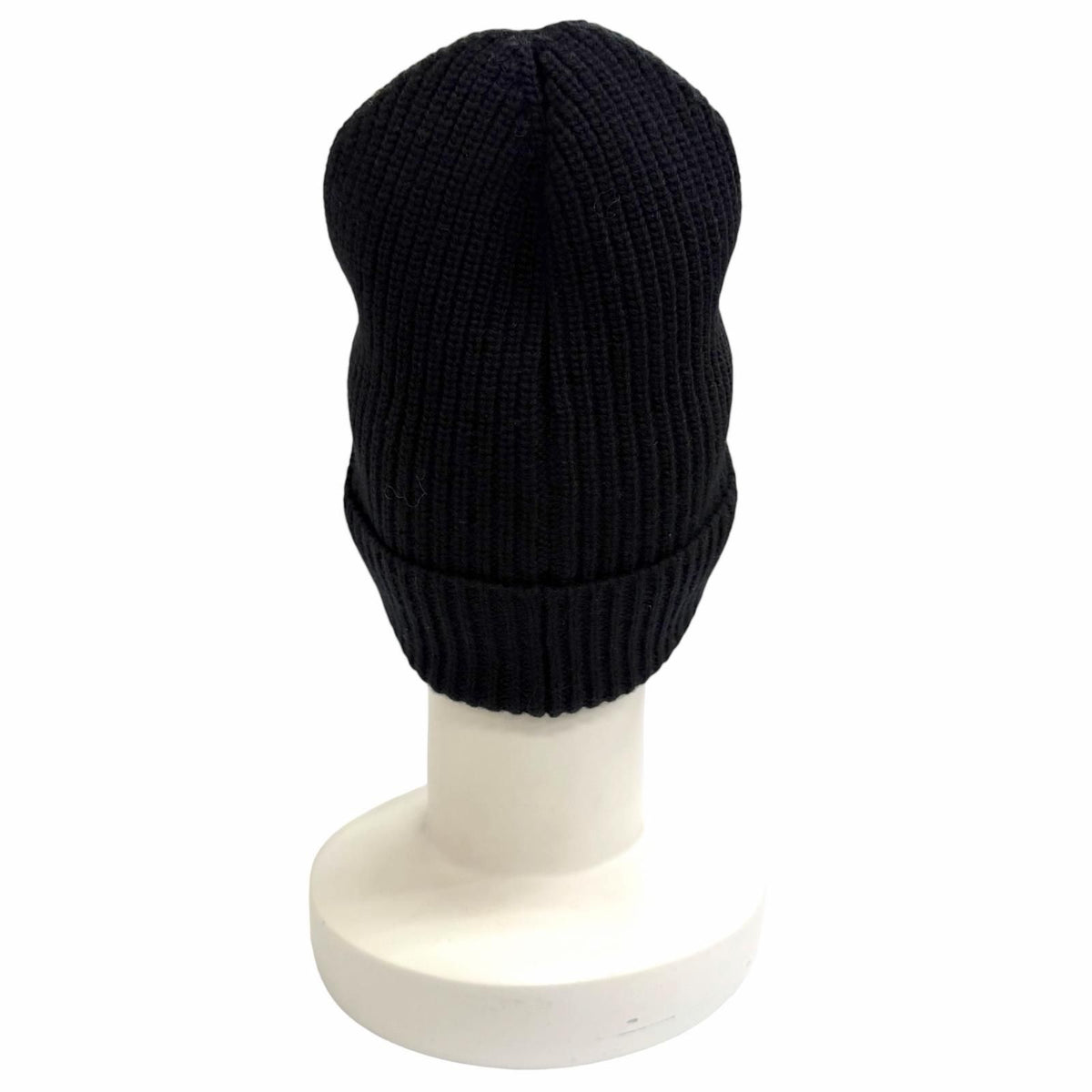 Celine Wool 100% C Logo Knit Cap Beanie Black White Hat — view 4