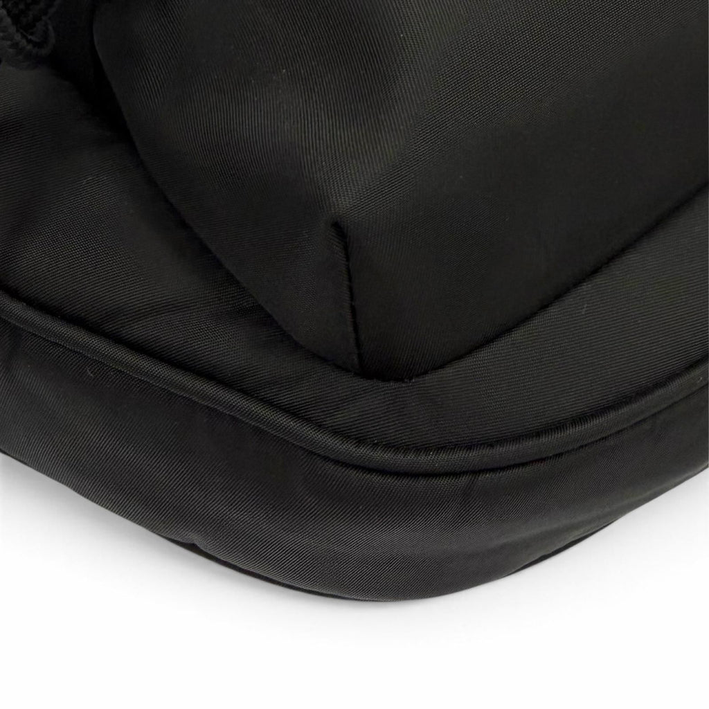 Gucci Web Line Nylon Leather Embossed Logo Shoulder Bag Black — view 6