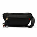 Gucci Web Line Nylon Leather Embossed Logo Shoulder Bag Black