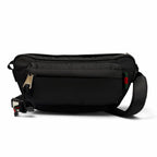 Gucci Web Line Nylon Leather Embossed Logo Shoulder Bag Black