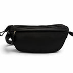 Gucci Web Line Nylon Leather Embossed Logo Shoulder Bag Black — view 3