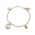 Hermes Bracelet Ex-Libris PM 18k Pink Gold 925 Sterling Silver