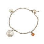 Hermes Bracelet Ex-Libris PM 18k Pink Gold 925 Sterling Silver