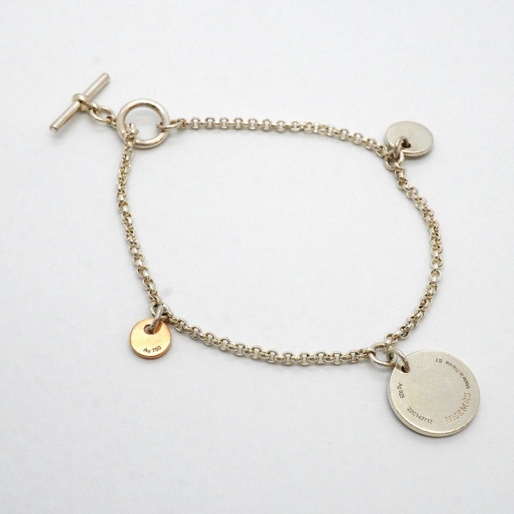 Hermes Bracelet Ex-Libris PM 18k Pink Gold 925 Sterling Silver — view 2