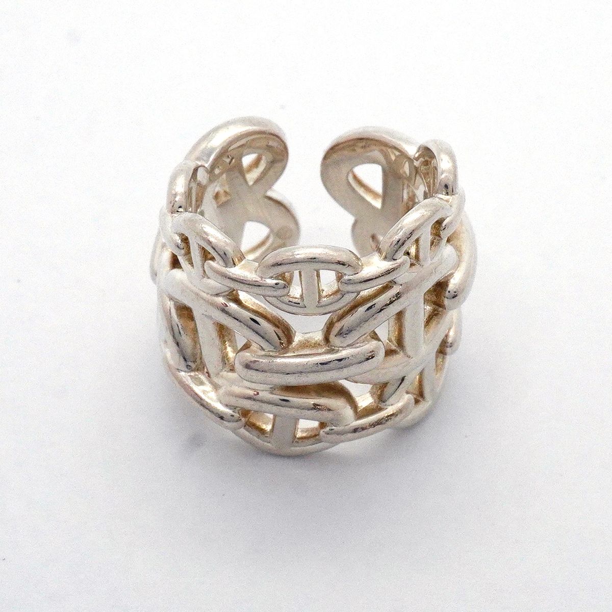 Hermes Ring Enchainee Chaine D'ancre 925 Sterling Silver — view 3