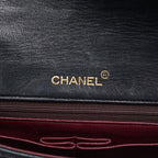 Chanel Shoulder Bag Quilted Lambskin Navy Gold — view 5