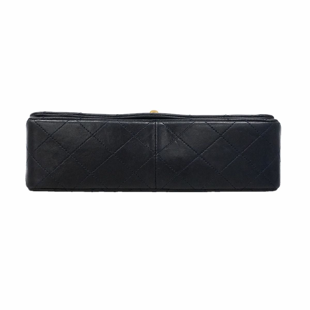 Chanel Shoulder Bag Quilted Lambskin Navy Gold — view 3