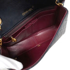 Chanel Shoulder Bag Quilted Lambskin Navy Gold — view 4