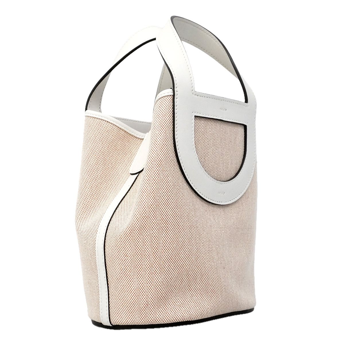 Hermes Handbag in the Loop 18 Toile H New White Silver — view 2