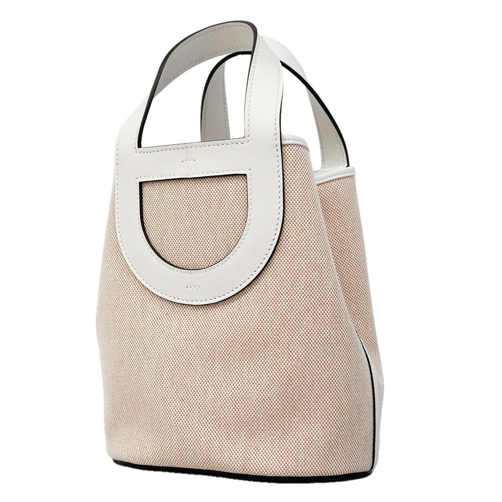 Hermes Handbag in the Loop 18 Toile H New White Silver