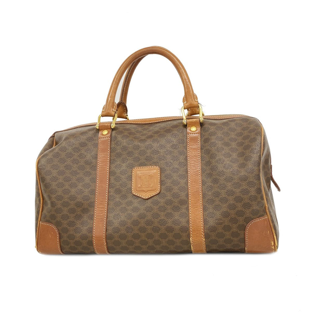 Celine Handbag Macadam Brown Gold
