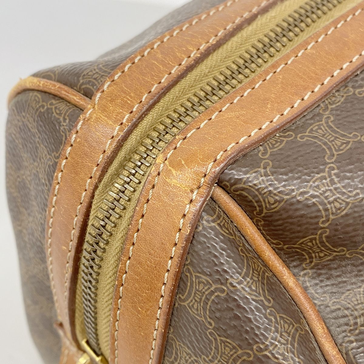 Celine Handbag Macadam Brown Gold — view 7