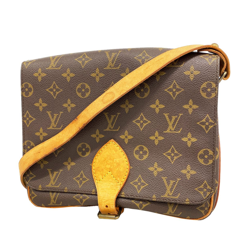 Louis Vuitton Shoulder Bag Monogram Cartouchiere GM Brown