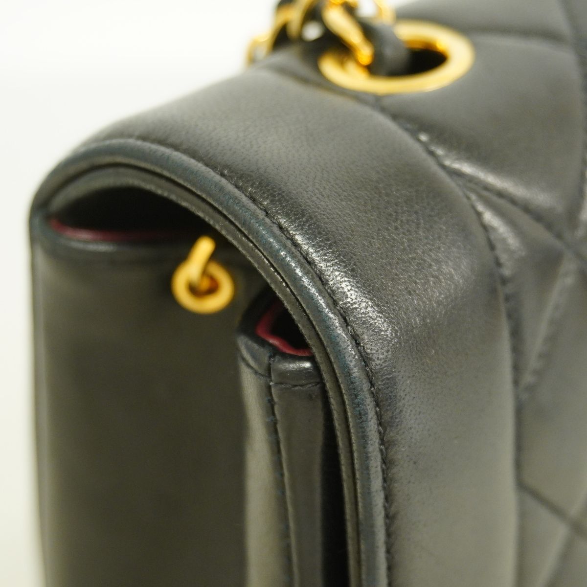 Chanel Shoulder Bag Diana Lambskin Black Gold — view 6