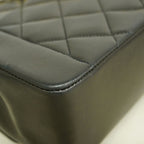 Chanel Shoulder Bag Diana Lambskin Black Gold — view 8