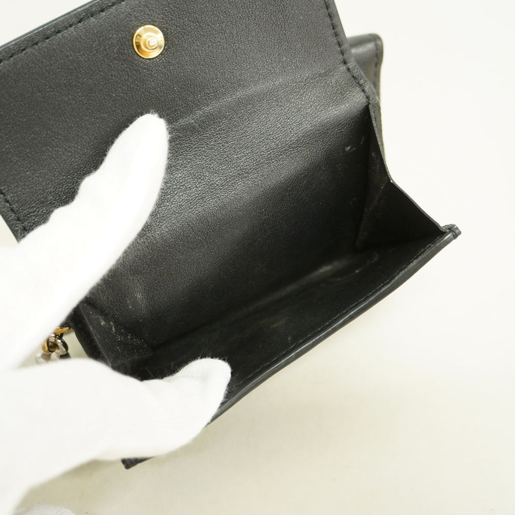 Louis Vuitton Trifold Wallet LV Blue M Mini M Black — view 8