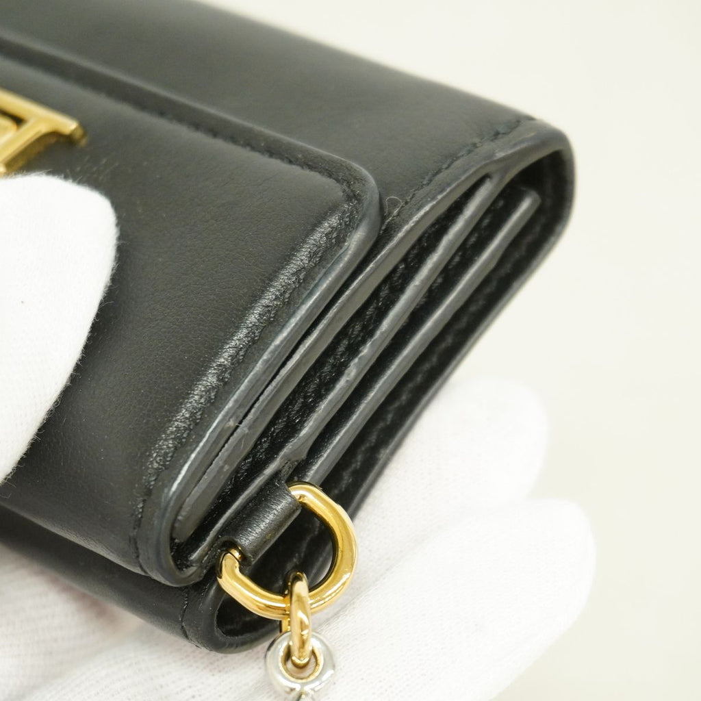 Louis Vuitton Trifold Wallet LV Blue M Mini M Black — view 5