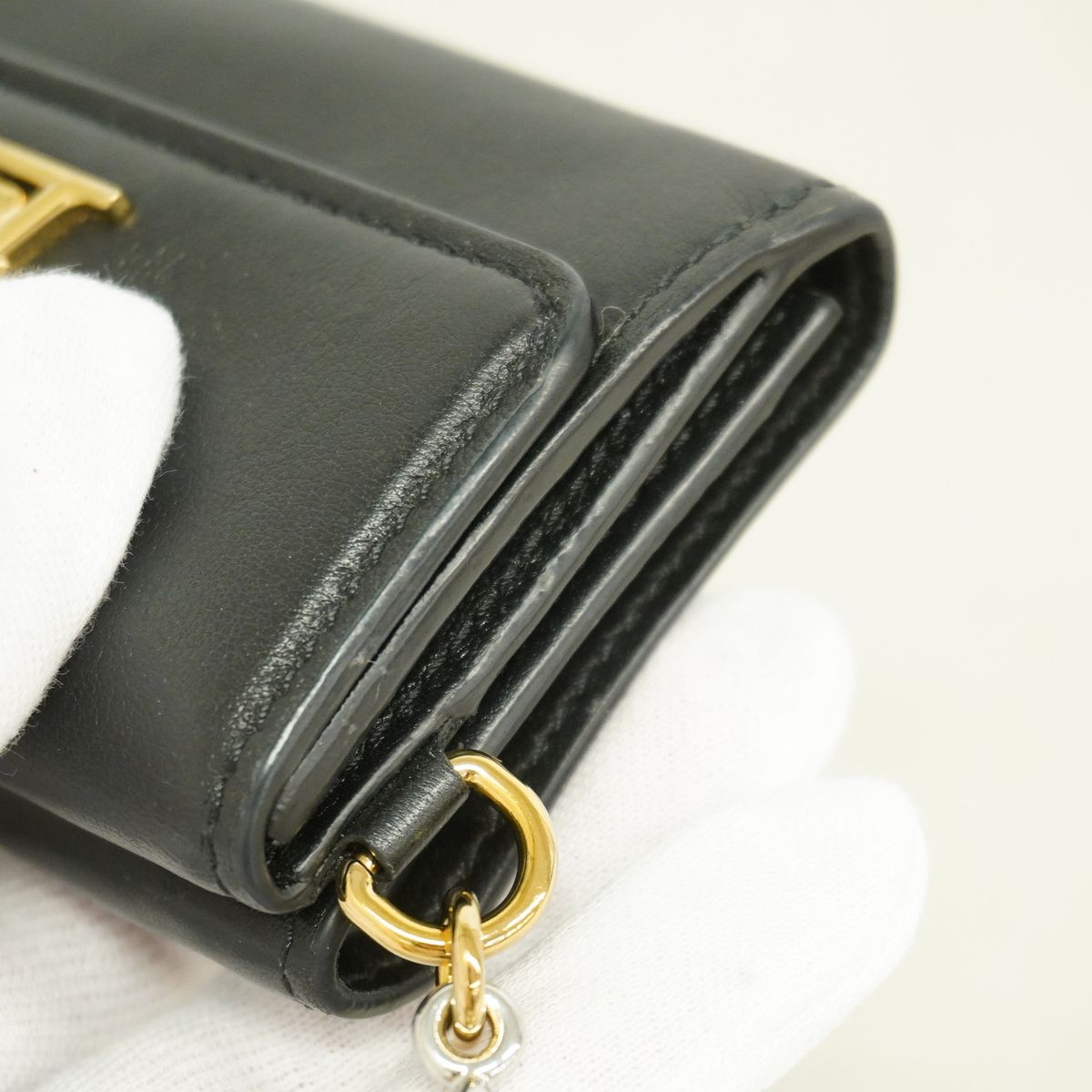 Louis Vuitton Trifold Wallet LV Blue M Mini M Black — view 5
