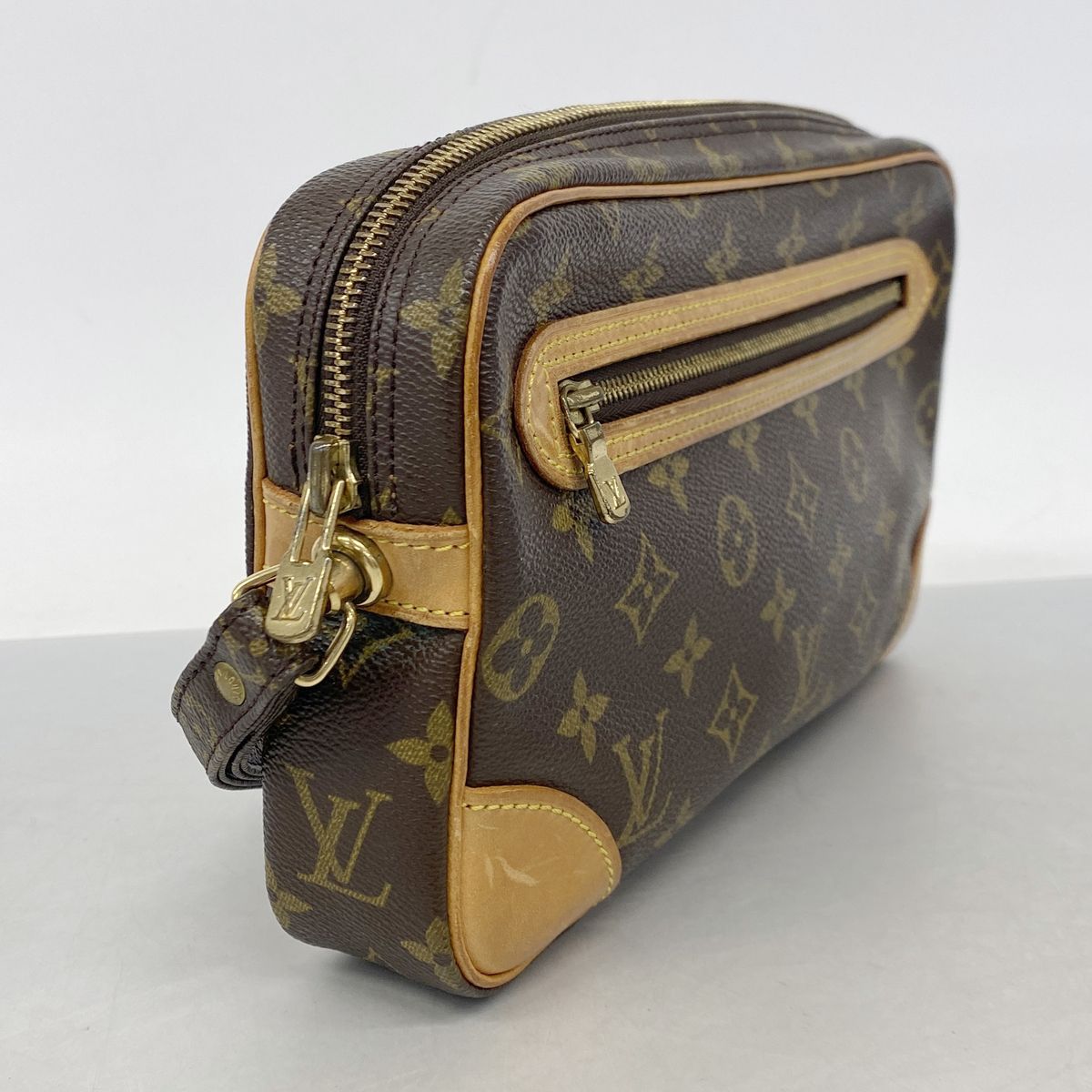 Louis Vuitton Clutch Monogram Marly Dragonne GM Brown — view 2