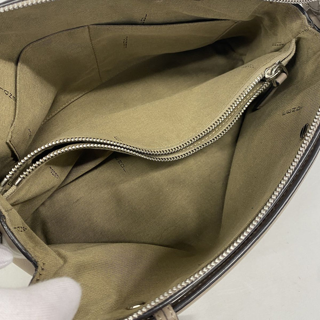 Fendi Handbag by the Way Leather Beige Silver 2-Way Bag — view 4