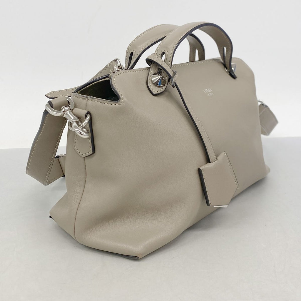 Fendi Handbag by the Way Leather Beige Silver 2-Way Bag — view 2