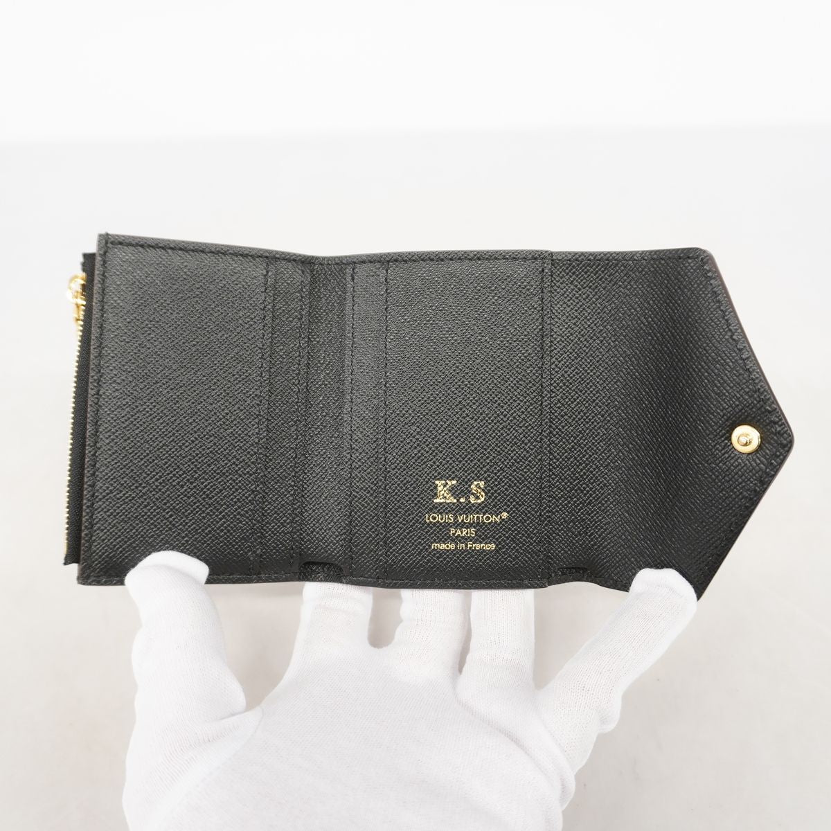Louis Vuitton Trifold Wallet Monogram Giant Reverse Portefeuille Zoe Brown — view 4
