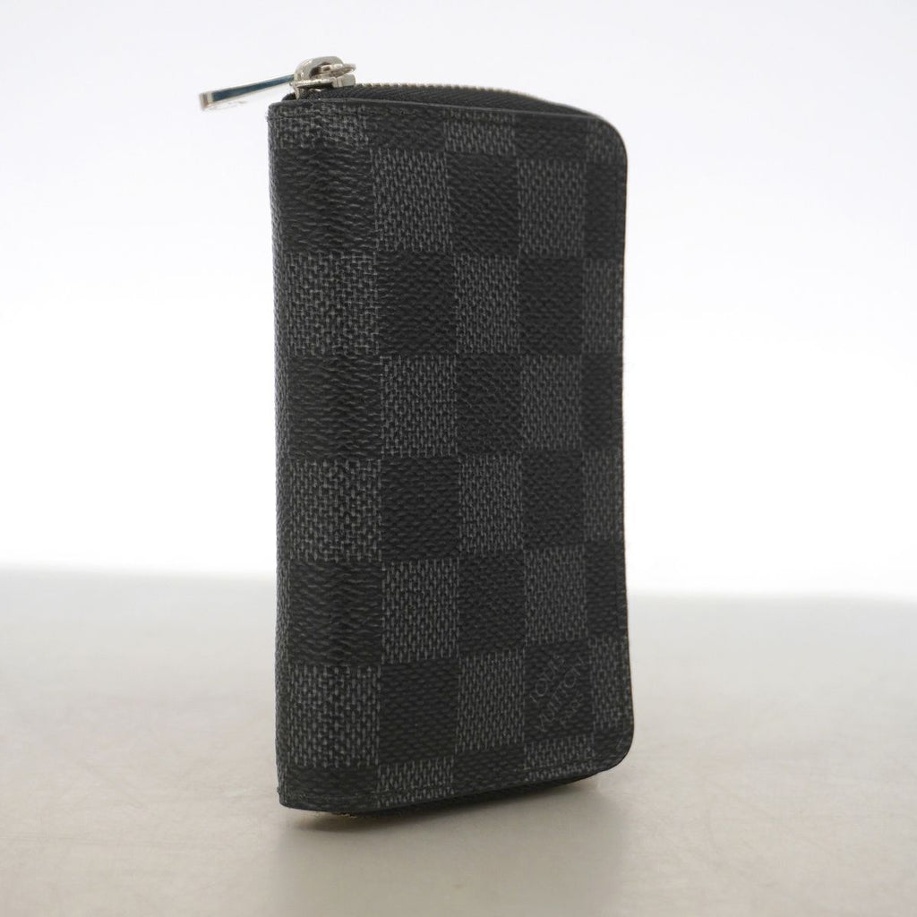 Louis Vuitton Coin Purse Damier Graphite Zippy Black Gray — view 2