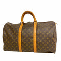 Louis Vuitton Boston Bag Monogram Keepall 50 Brown