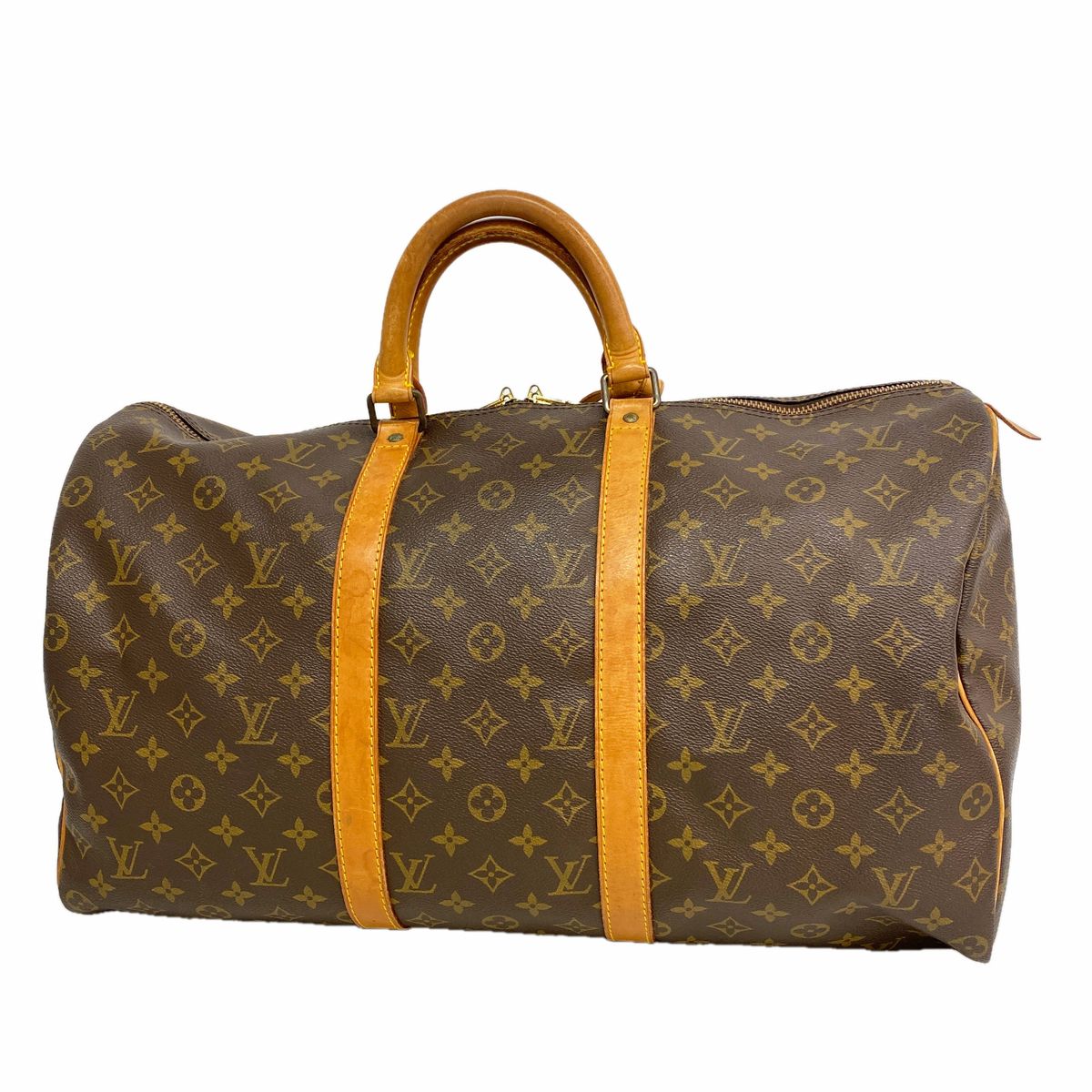 Louis Vuitton Boston Bag Monogram Keepall 50 Brown