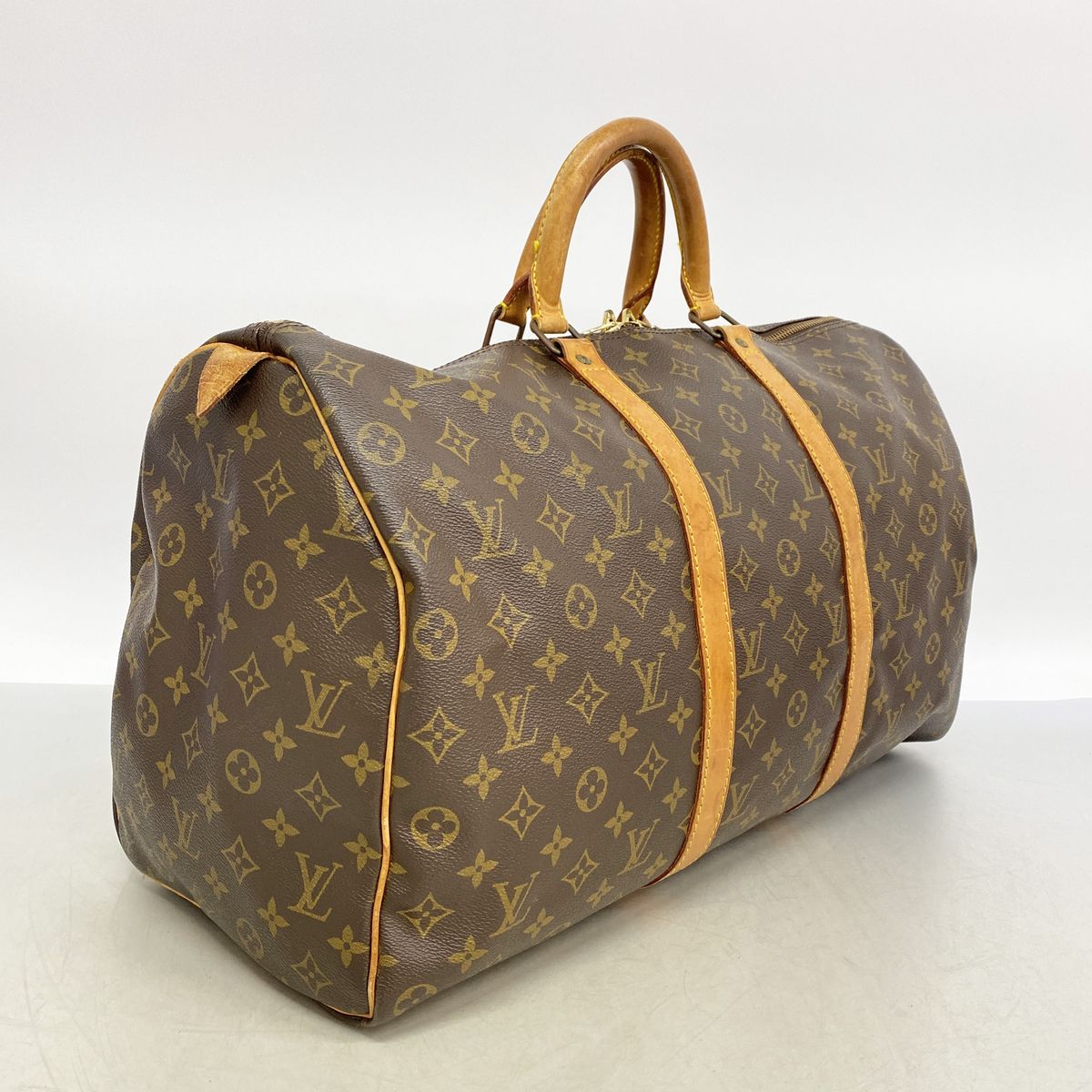 Louis Vuitton Boston Bag Monogram Keepall 50 Brown — view 2