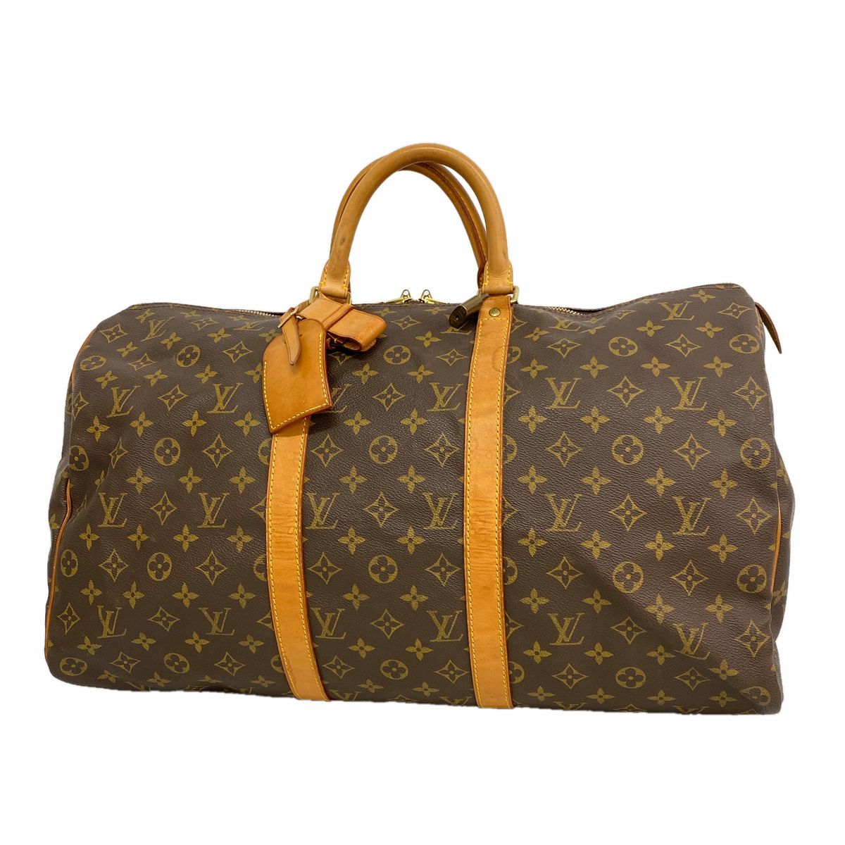 Louis Vuitton Boston Bag Monogram Keepall 50 Brown
