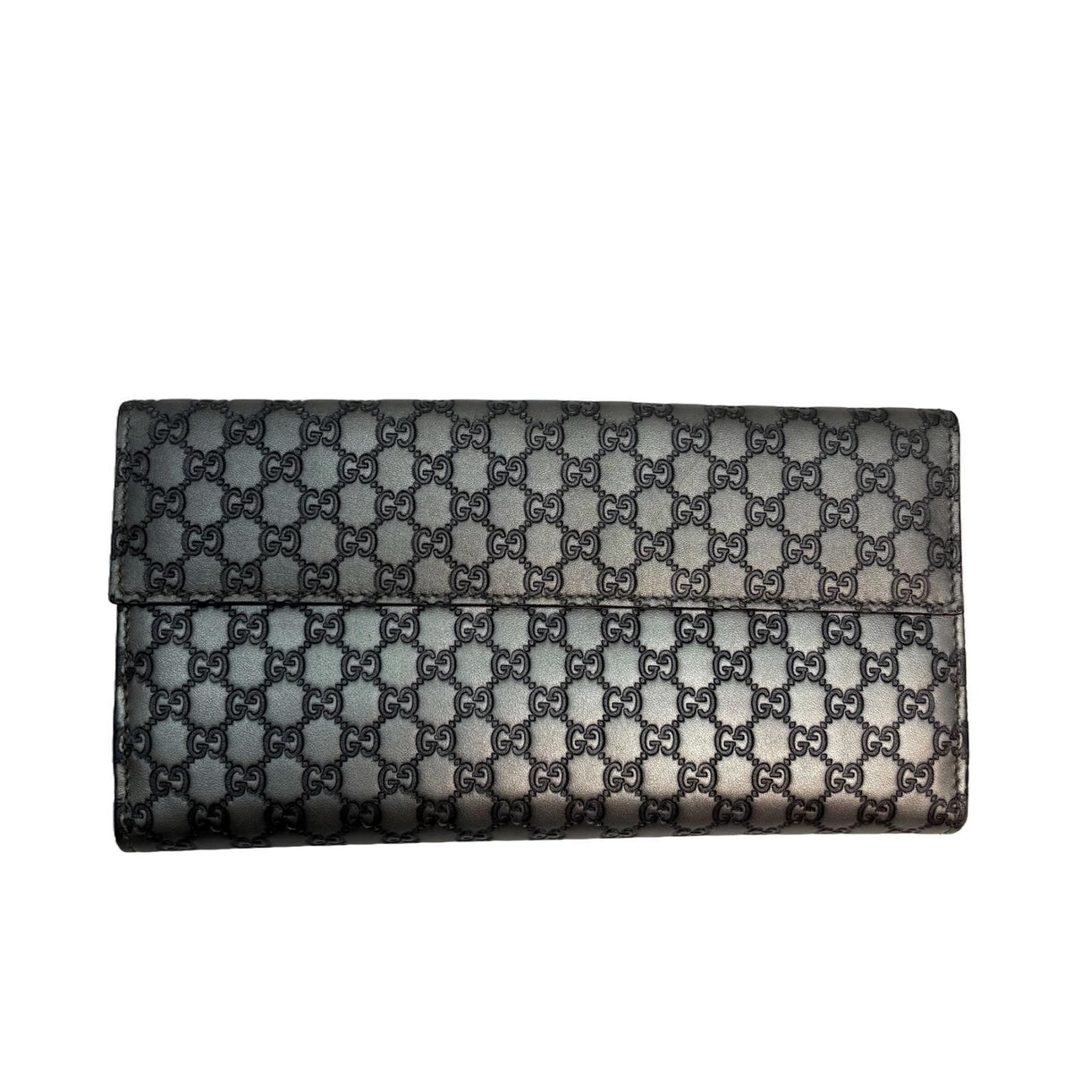 Gucci Lovely Heart Micro Guccissima Snap Wallet Silver Calfskin — view 2