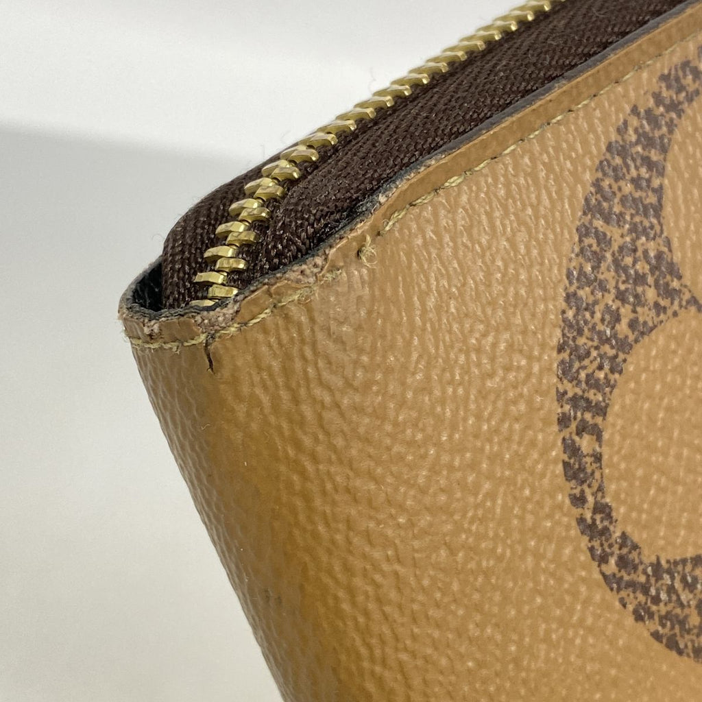Louis Vuitton Wallet Monogram Giant Reverse Zippy Brown — view 5