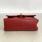 Chanel Shoulder Bag Mini Quilted Lambskin Red Gold — view 3