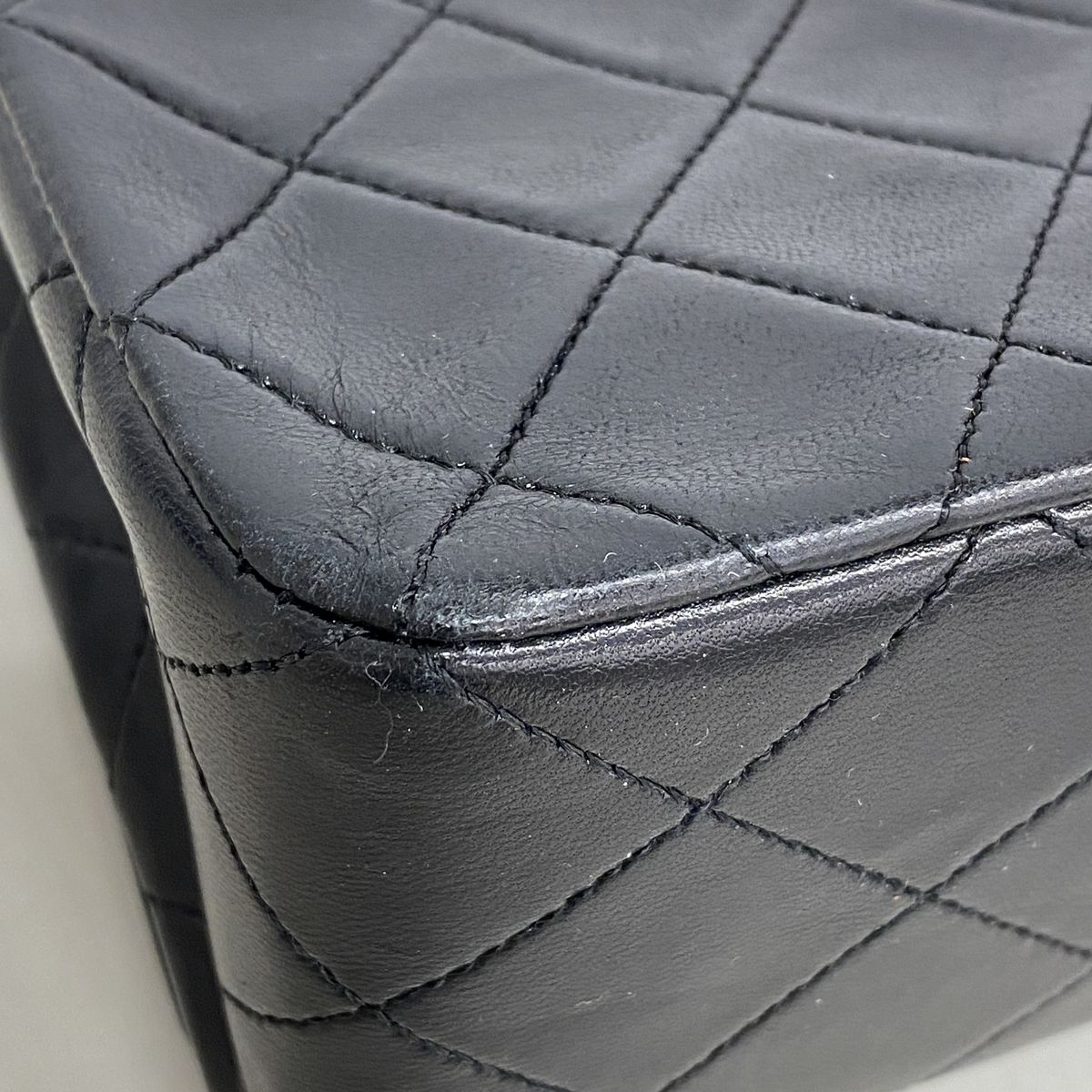 Chanel Shoulder Bag Quilted Lambskin Black Gold — view 6