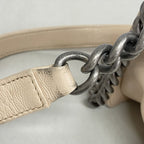 Chanel Shoulder Bag Boy Chevron Caviar Leather Beige Silver — view 7
