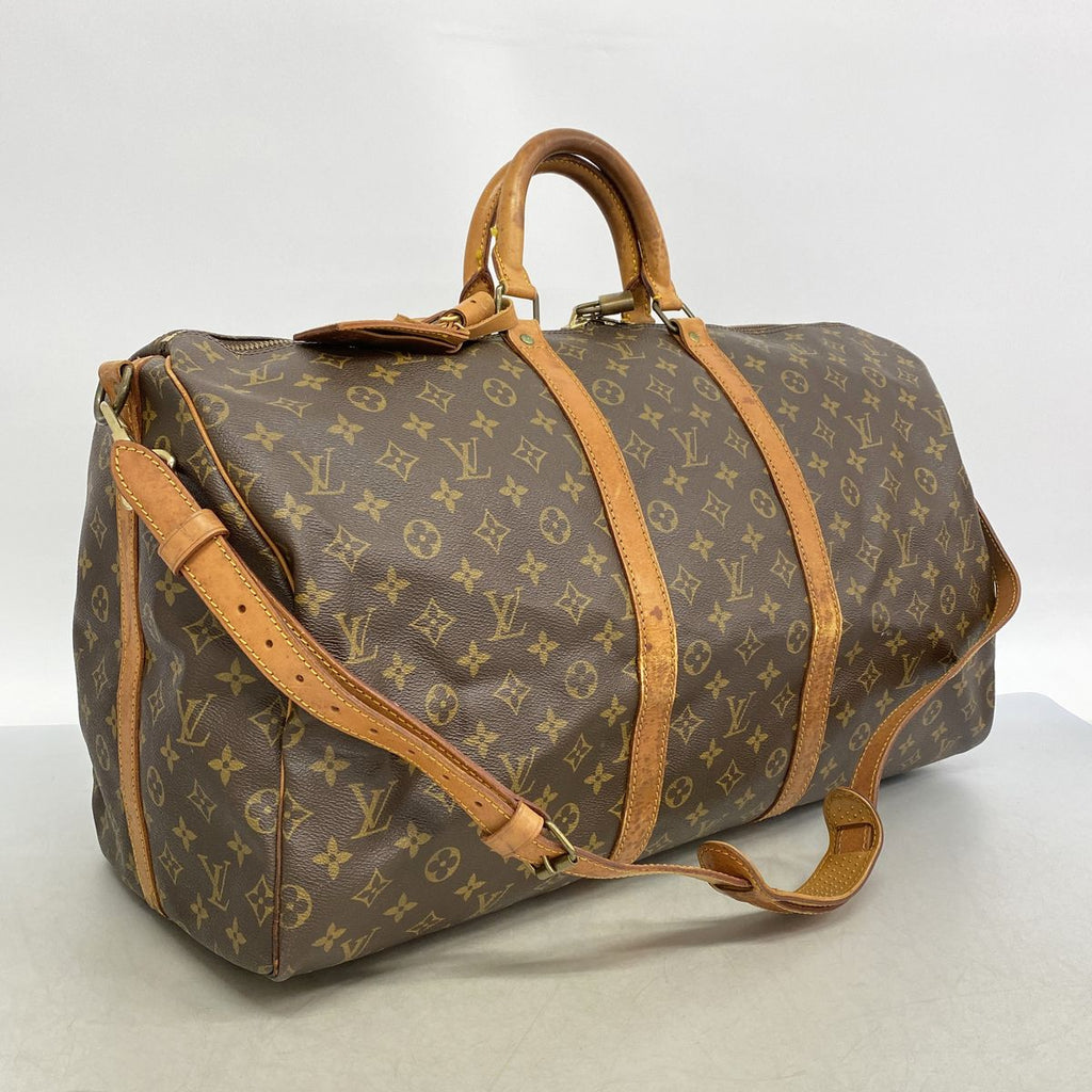 Louis Vuitton Boston Bag Monogram Keepall Bandouliere 55 Brown — view 2
