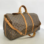 Louis Vuitton Boston Bag Monogram Keepall Bandouliere 55 Brown — view 2