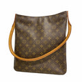 Louis Vuitton Shoulder Bag Monogram Looping GM Brown