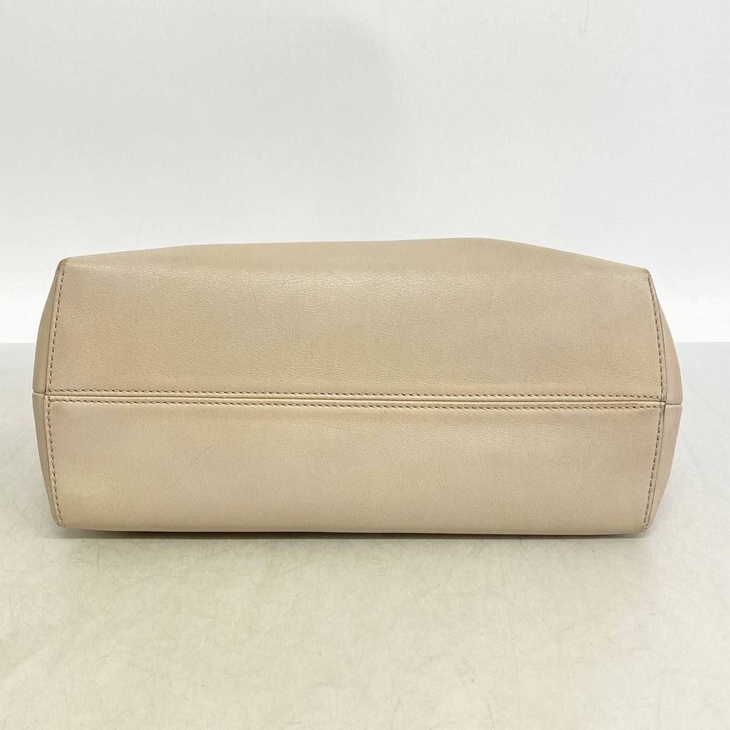 Fendi Handbag by the Way Leather Beige White Silver 2-Way Bag — view 3