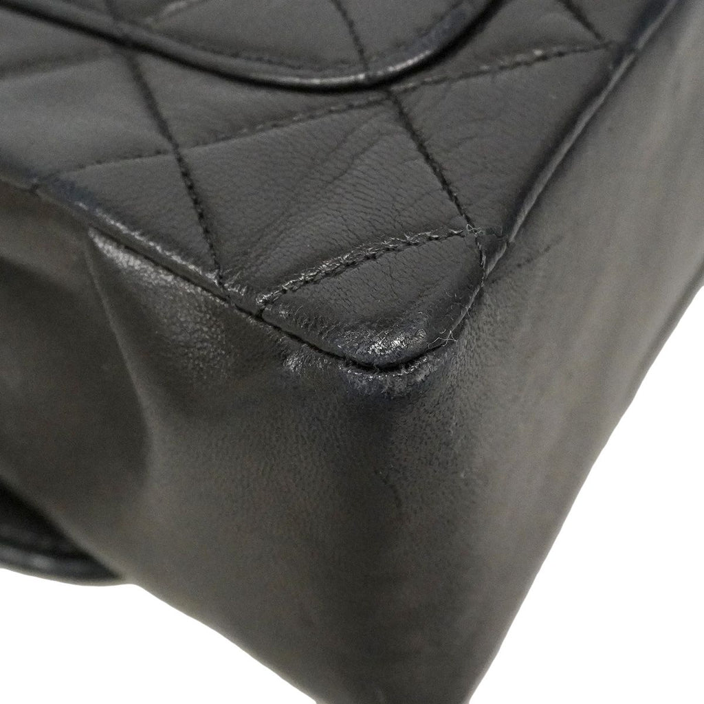 Chanel Shoulder Bag Quilted Lambskin Black Gold — view 7