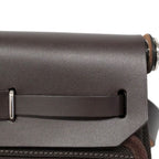 Hermes Shoulder Bag Herbag Zip Mini Toile Military Ebene Silver — view 8