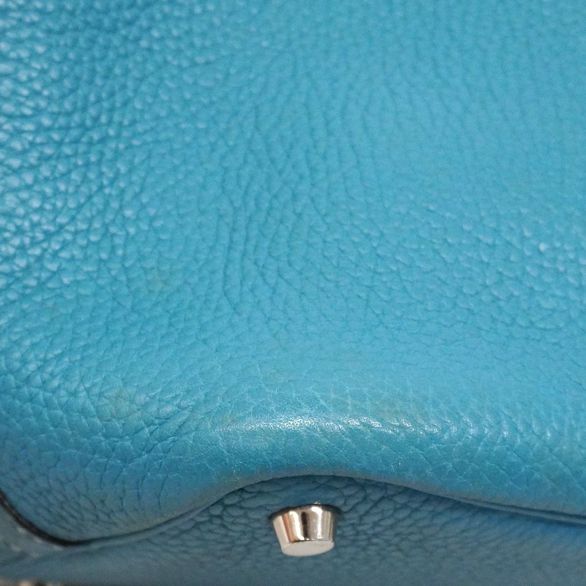 Hermes Handbag Picotin PM Taurillon Clemence Blue Jean Silver — view 7